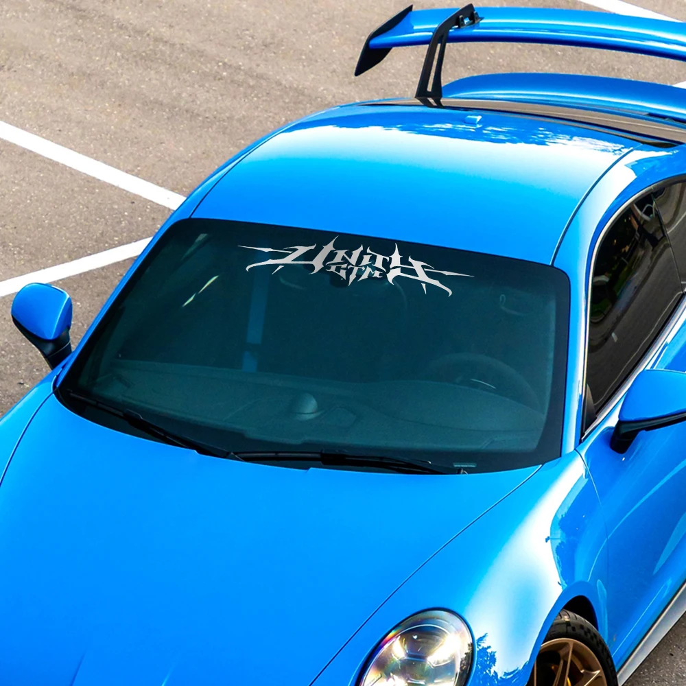 Car Accessories Banner - สติกเกอร์ติดกระจกรถยนต์ ลาย GTM Racing สำหรับตกแต่งกระจกหลัง รถบรรทุก