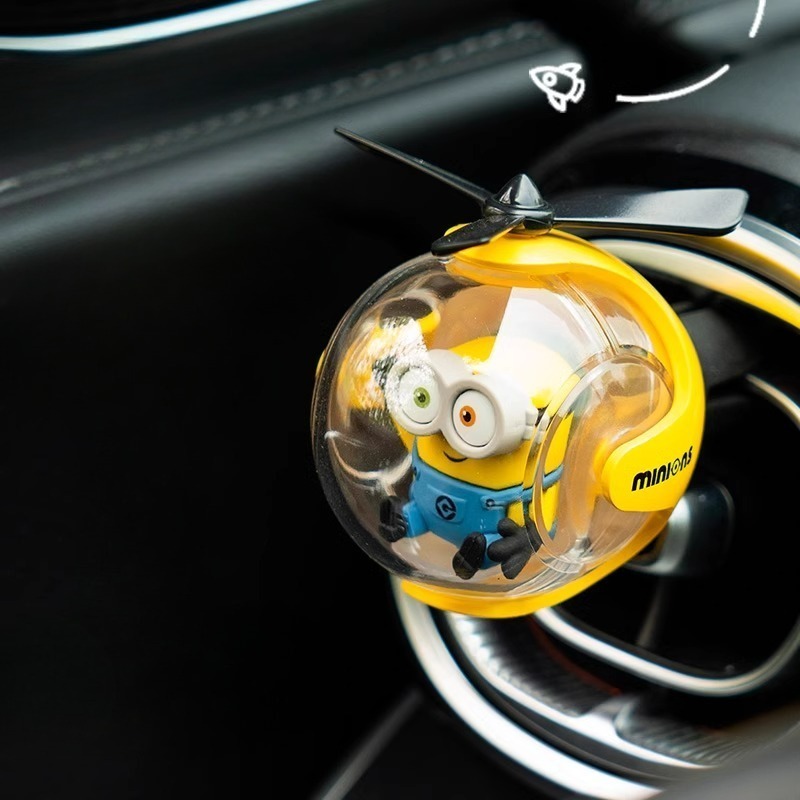 Car Accessories Inside - น้ำหอมปรับอากาศในรถยนต์รูปมินเนี่ยน น่ารัก คลิปหนีบช่องแอร์ กลิ่นหอมบำบัด ของตกแต่งภายในรถยนต์ ของขวัญสุดน่ารัก