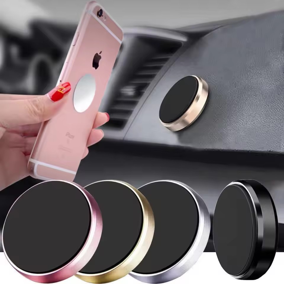 Car Accessories Phone Holder - ที่ยึดโทรศัพท์ในรถยนต์แบบแม่เหล็ก ติดตั้งบนแผงหน้าปัดรถยนต์หรือผนัง รองรับโทรศัพท์มือถือในรถยนต์สำหรับ iPhone, Samsung, Xiaomi