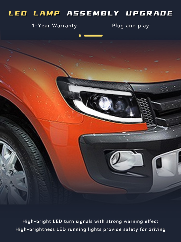 Accessories Car Near - ไฟหน้ารถยนต์สำหรับ Ford Ranger T6 ปี 2012