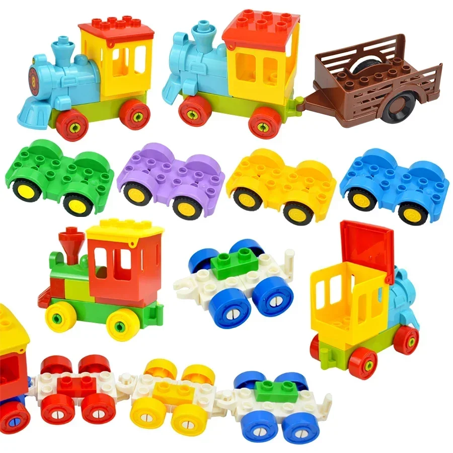 Accessories Car Near - ขนาดใหญ่ติดตามรถไฟรถไฟรถขนส่งอุปกรณ์เสริมตรงโค้ง Uphill Rail Building Block City