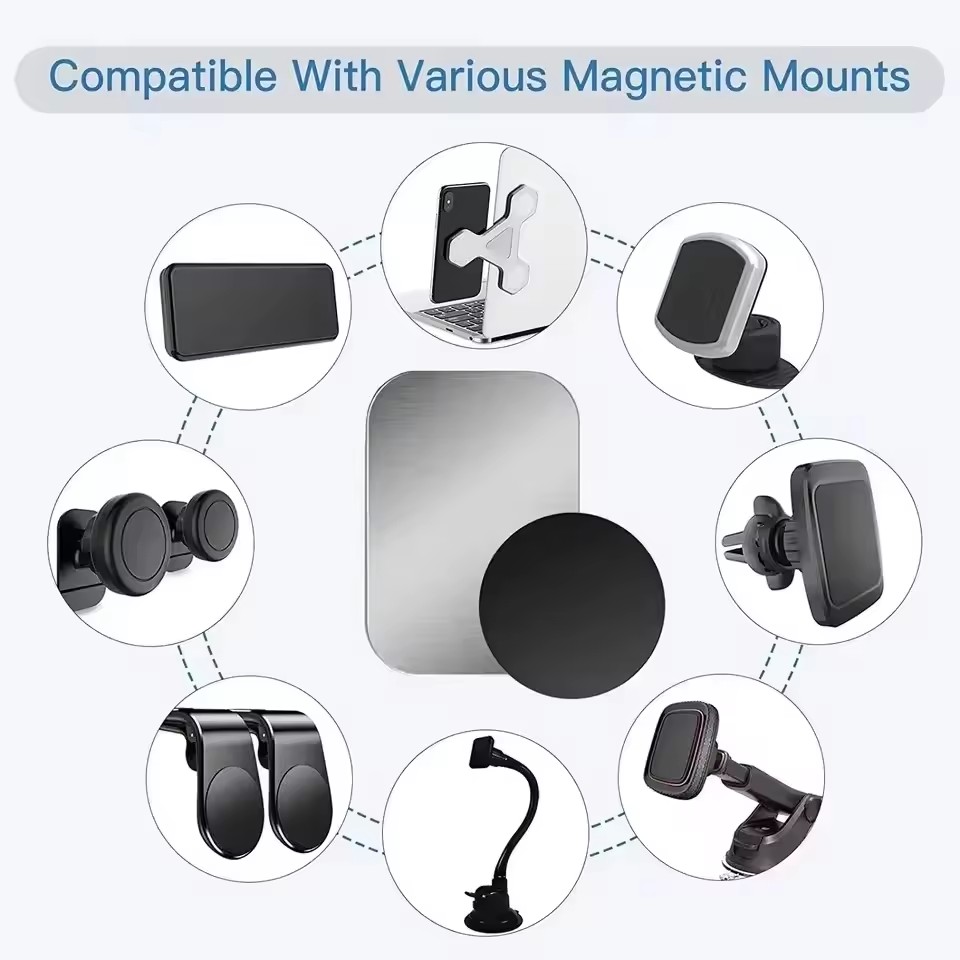 แผ่นแม่เหล็กโลหะสำหรับติดตั้งท - Car Accessories Phone Holder บทวิจารณ์และราคา