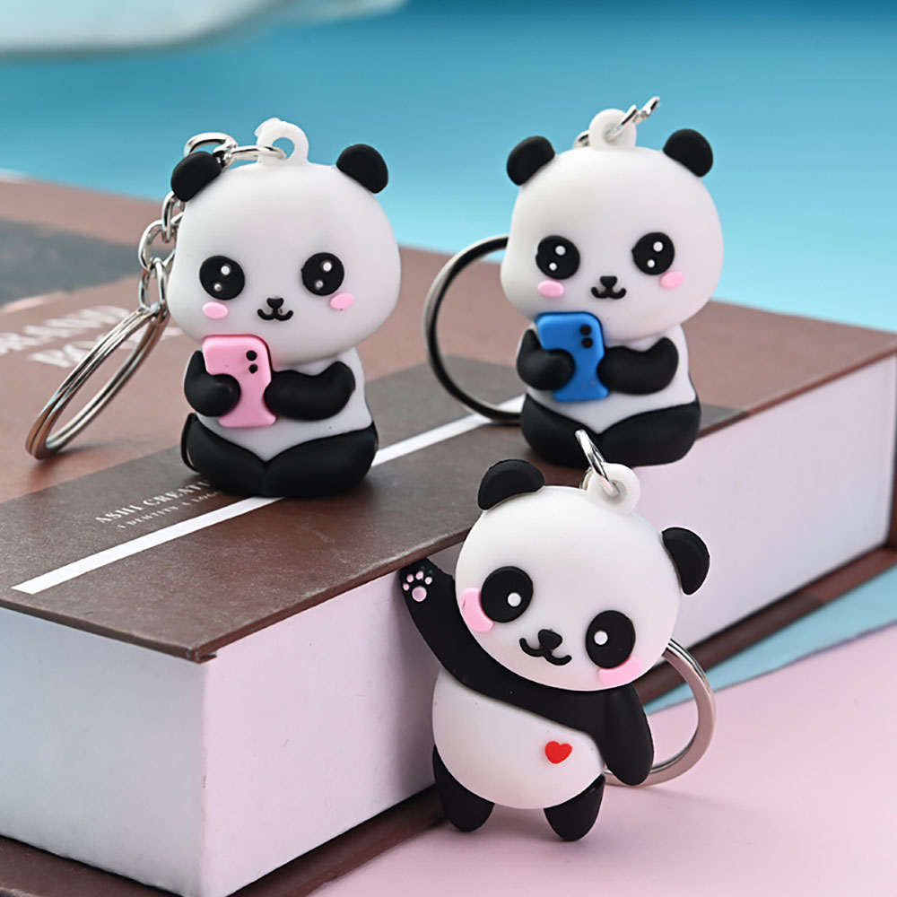 พวงกุญแจรูปคู่แพนด้าน่ารัก - เ - Car Accessories Gift Ideas บทวิจารณ์และราคา