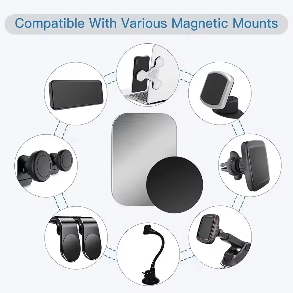 แผ่นแม่เหล็กโลหะสำหรับติดตั้งท - Car Accessories Phone Holder บทวิจารณ์และราคา