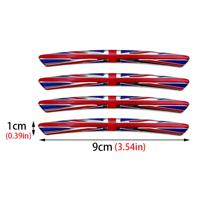 4Pcs รถอะลูมินัมอัลลอยล้อสติกเ - Car Accessories Uk บทวิจารณ์และราคา