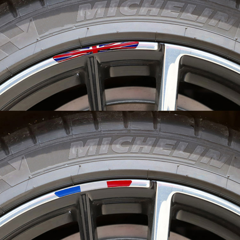 4Pcs รถอะลูมินัมอัลลอยล้อสติกเ - Car Accessories Uk บทวิจารณ์และราคา