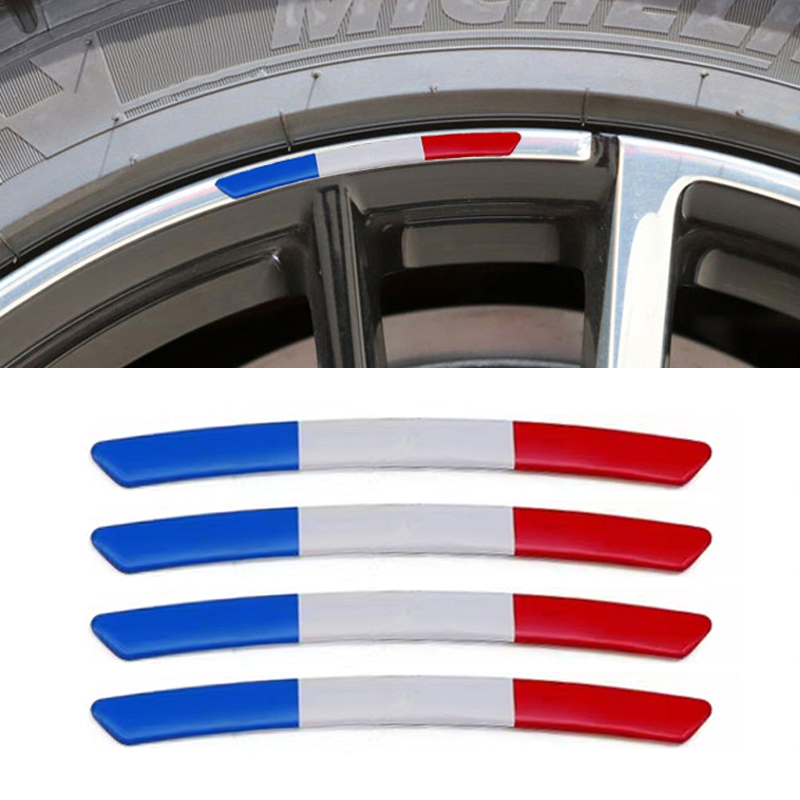 4Pcs รถอะลูมินัมอัลลอยล้อสติกเ - Car Accessories Uk บทวิจารณ์และราคา