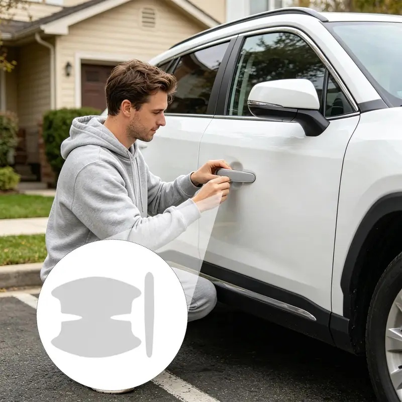 สติ๊กเกอร์ติดมือจับประตูรถยนต์ - Car Door Handle Protector บทวิจารณ์และราคา