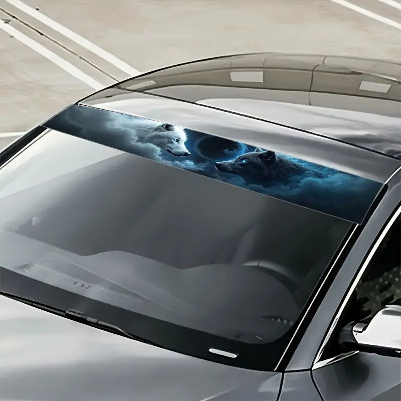 สติกเกอร์ติดกระจกหน้ารถยนต์ลาย - Car Accessories Banner บทวิจารณ์และราคา