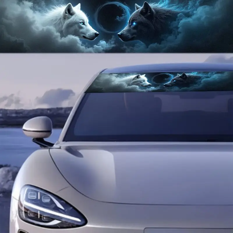 สติกเกอร์ติดกระจกหน้ารถยนต์ลาย - Car Accessories Banner บทวิจารณ์และราคา