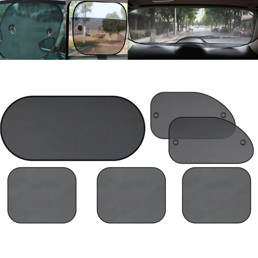 1 ชุดม่านบังแดดหน้าต่างสีดำ ผ้ - Car Accessories Inside บทวิจารณ์และราคา