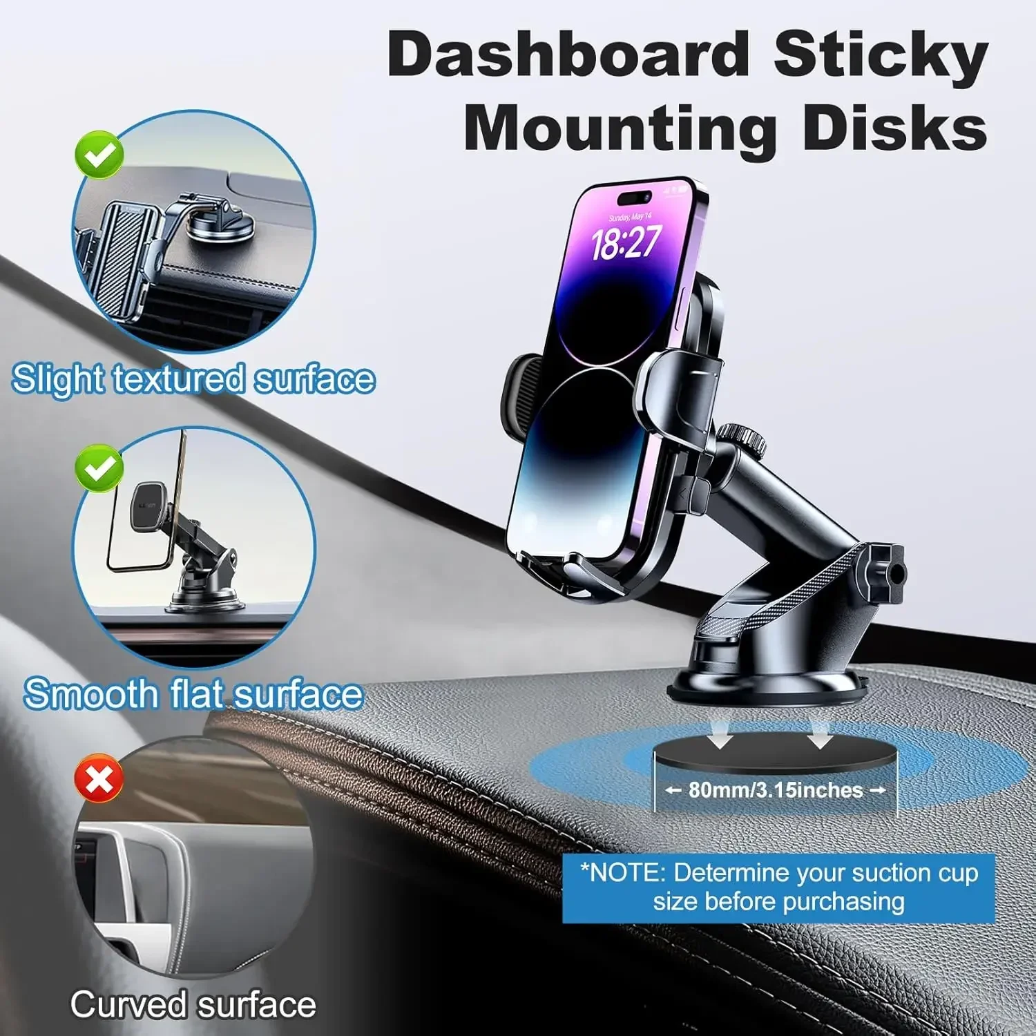 ชุดแผ่นกาวติดตั้งอเนกประสงค์สำ - Car Accessories Phone Holder บทวิจารณ์และราคา