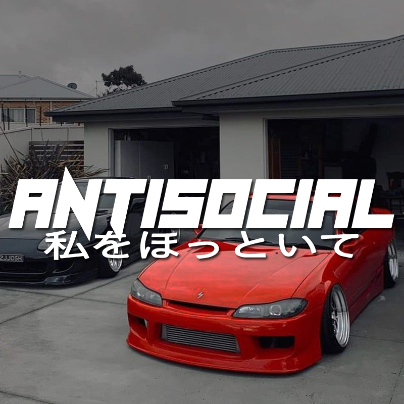 สไตล์ JDM 'ANTISOCIRL' สติ๊กเก - Car Accessories Banner บทวิจารณ์และราคา