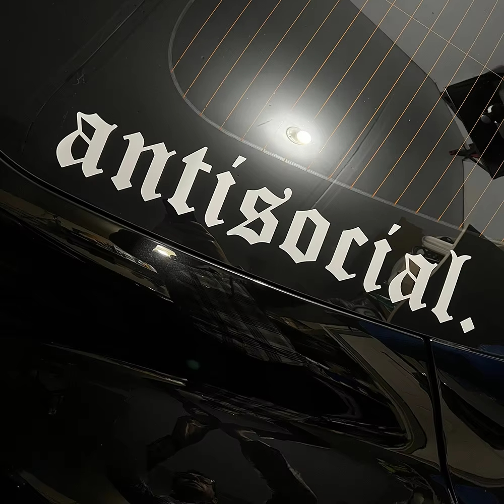 สติกเกอร์ติดรถยนต์ลาย Antisoci - Car Accessories Banner บทวิจารณ์และราคา
