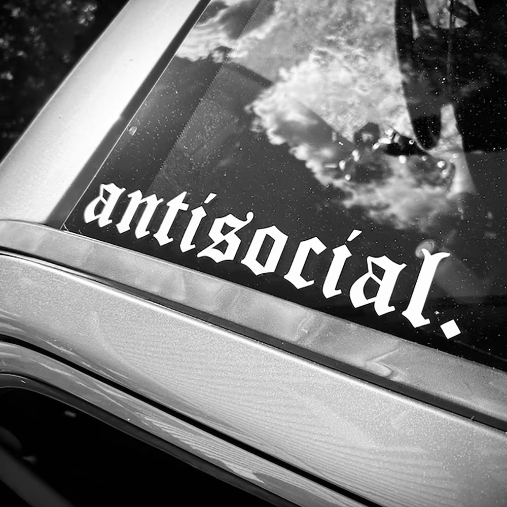 สติกเกอร์ติดรถยนต์ลาย Antisoci - Car Accessories Banner บทวิจารณ์และราคา